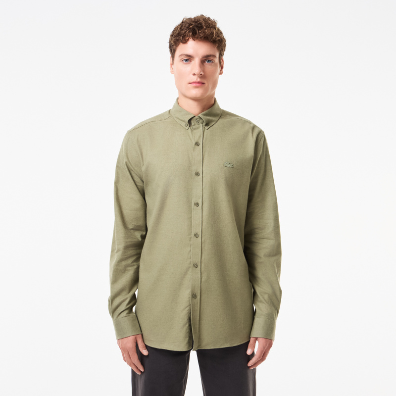 Мужская рубашка Lacoste из смеси хлопка и шерсти