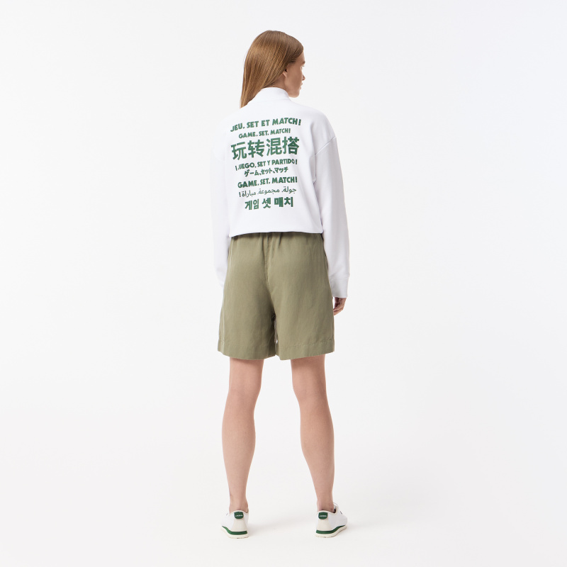Женские шорты Lacoste из смеси льна