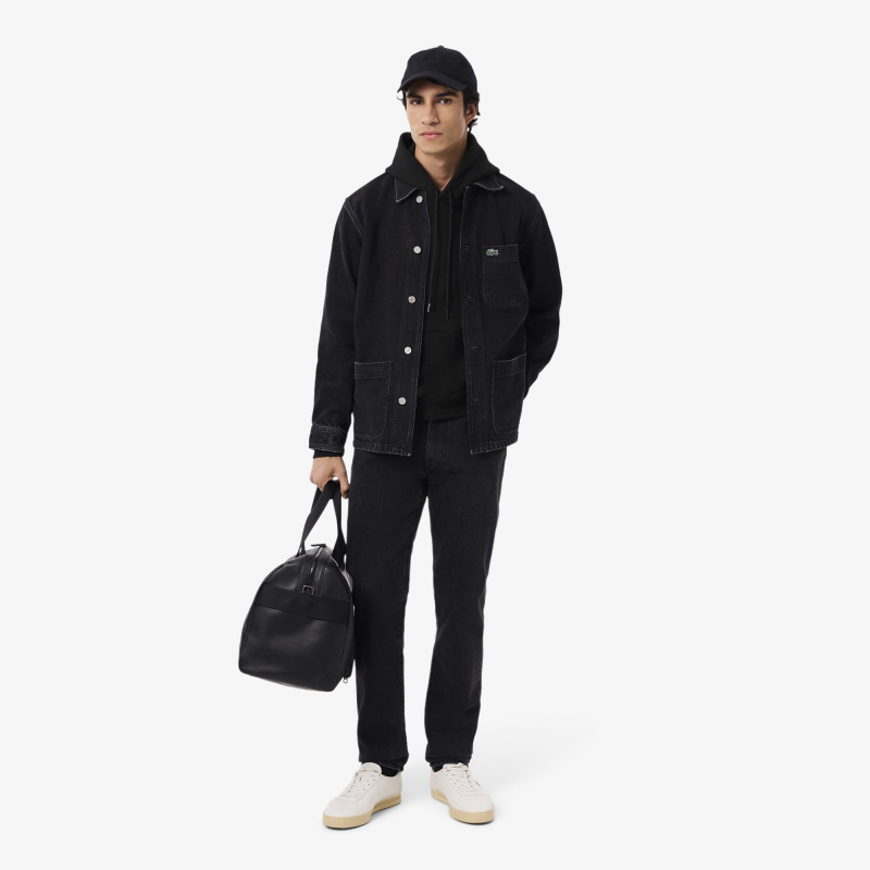 Мужская флисовая толстовка-худи Lacoste свободного кроя