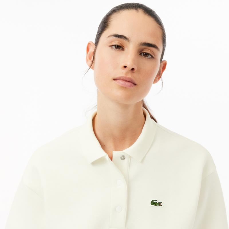 Женское поло Lacoste из смеси эластичного органического хлопка