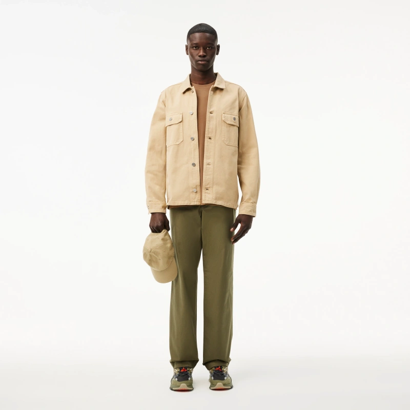 Мужская хлопковая футболка Lacoste с коротким рукавом