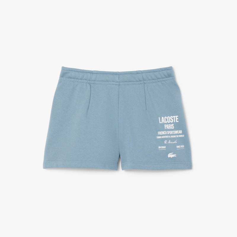 Женские плиссированные флисовые шорты Lacoste