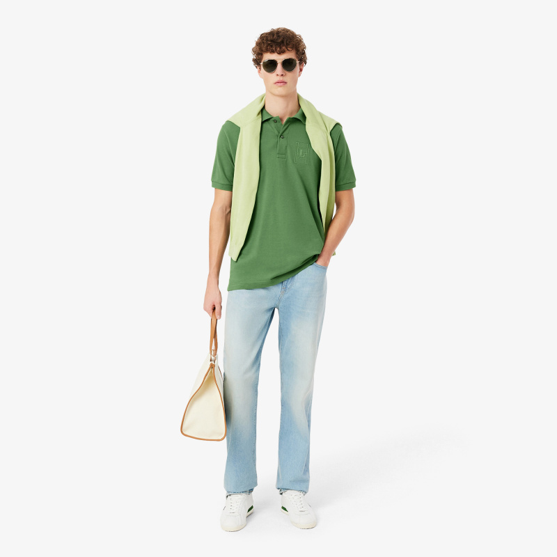 Мужское хлопковое поло Lacoste