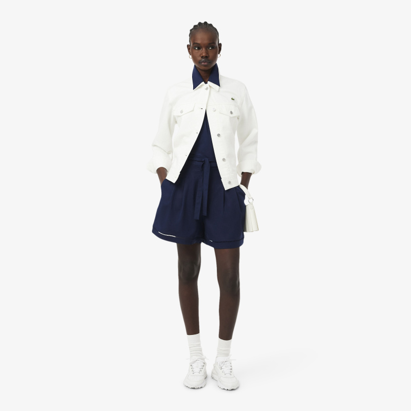 Женские шорты Lacoste из смеси льна