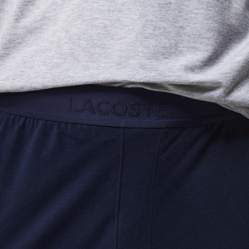 Мужская пижама Lacoste с логотипом (Футболка/ брюки)