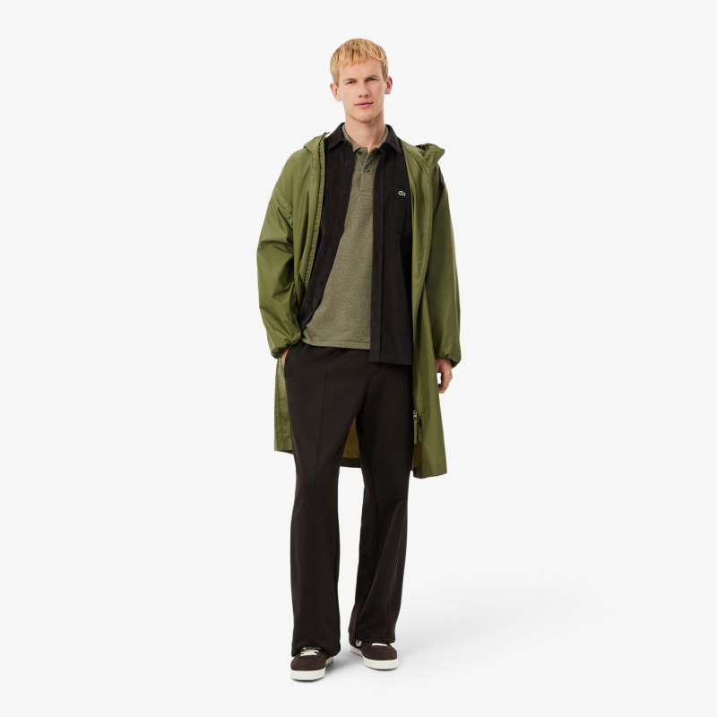 Мужское поло Lacoste L.12.21 классического кроя с длинным рукавом