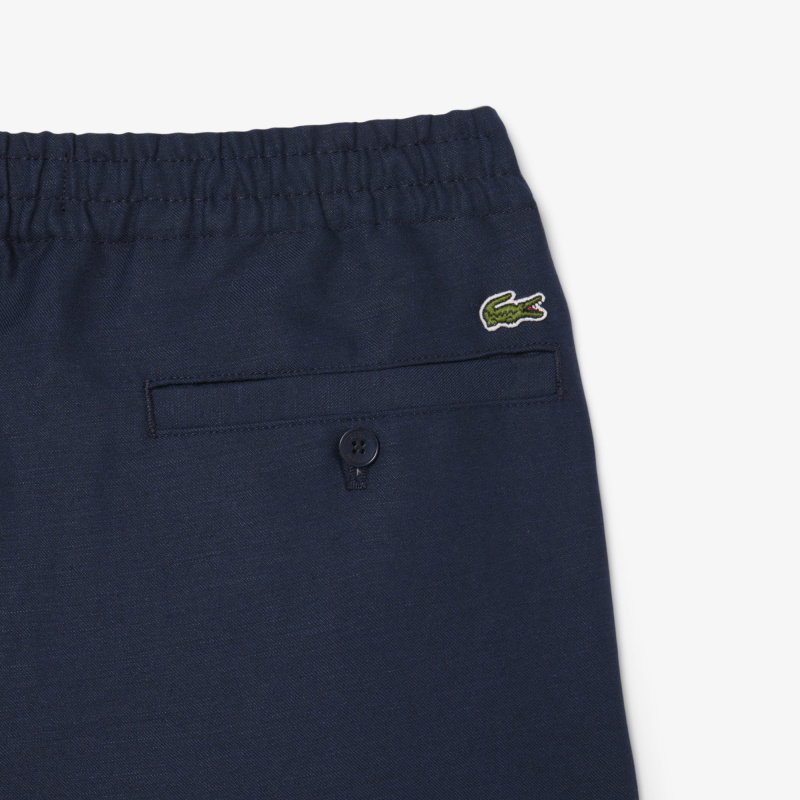 Мужские спортивные брюки Lacoste из смеси льна и вискозы