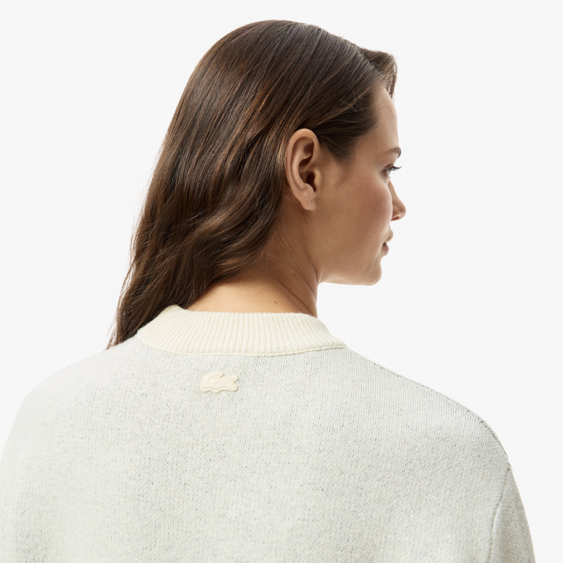 Женский свитер Lacoste с принтом свободного кроя