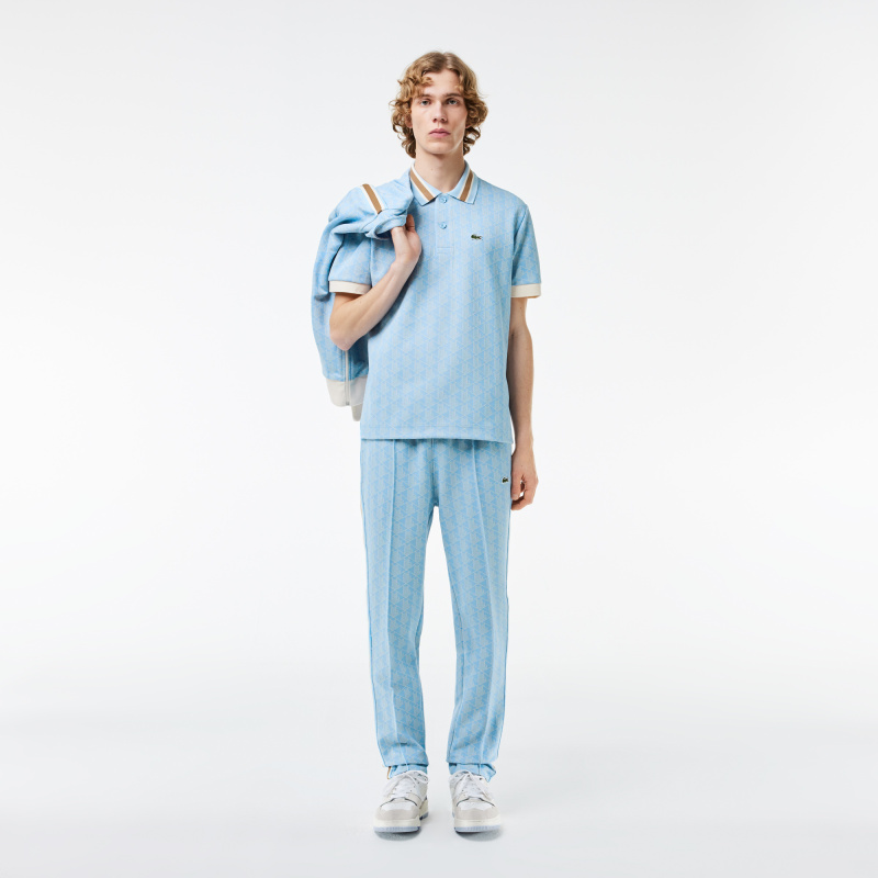 Мужское поло Lacoste классического кроя с монограммой