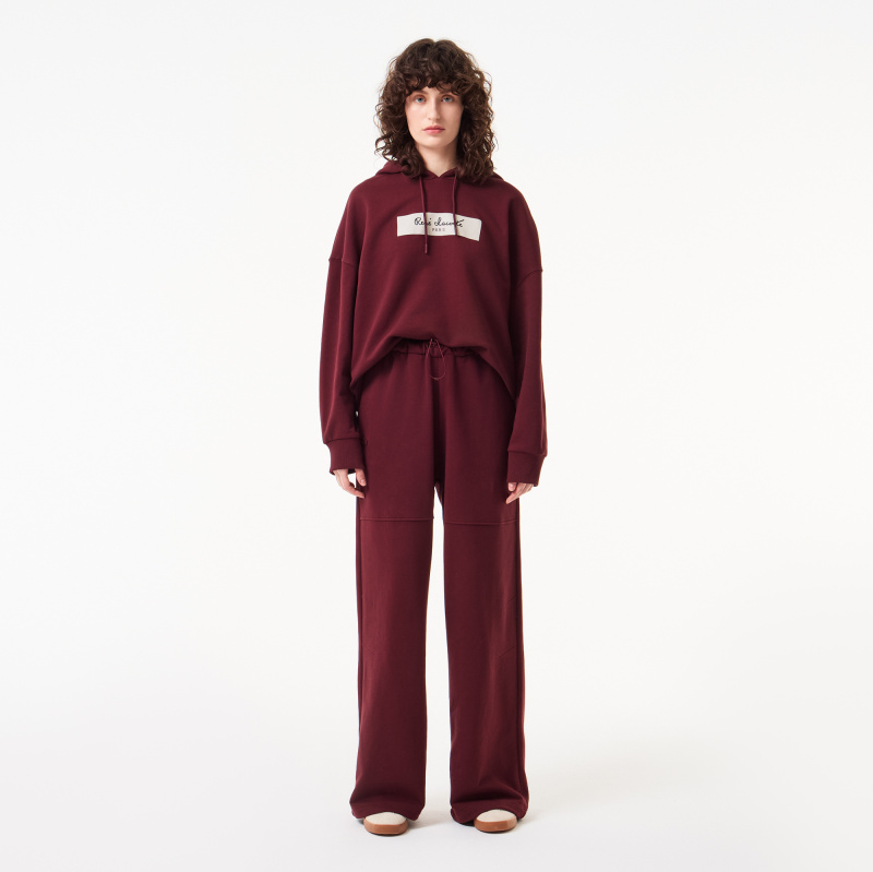 Женские прямые спортивные брюки Lacoste с высокой талией