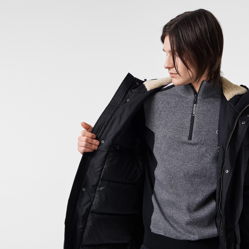 Мужская утеплённая парка Lacoste с капюшоном