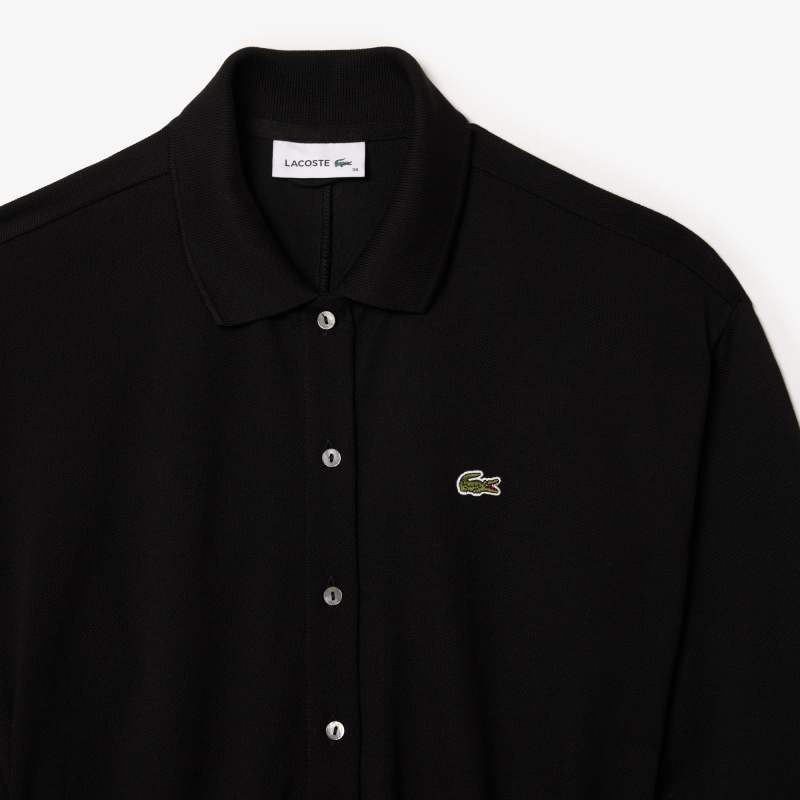 Женское платье Lacoste на пуговицах с длинным рукавом