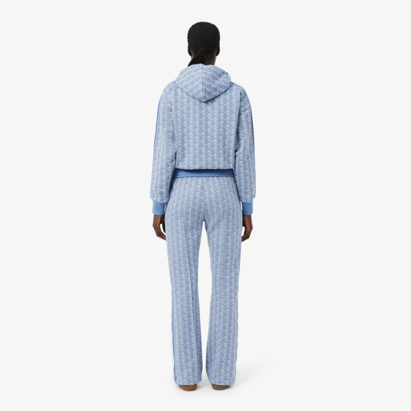 Женские расклешенные спортивные брюки Lacoste с монограммой