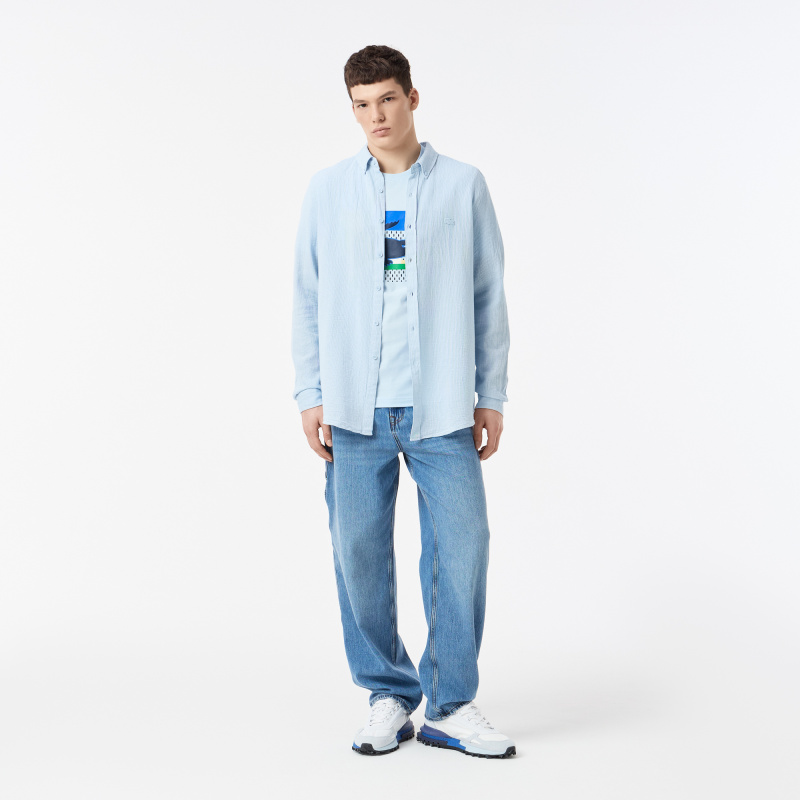 Мужская хлопковая рубашка Lacoste