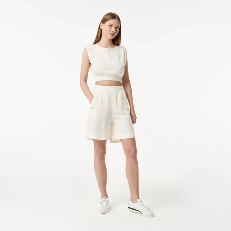 Женские шорты Lacoste из смеси льна