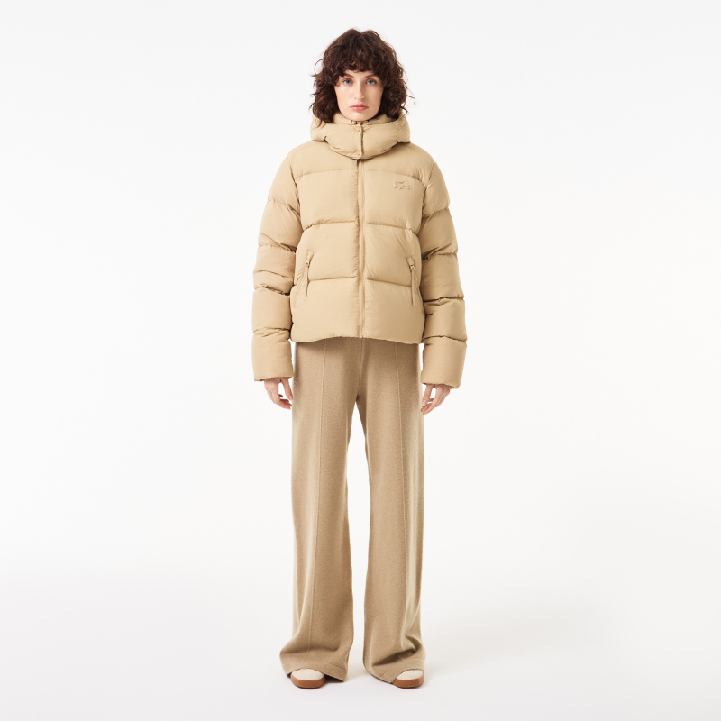 Женская короткая куртка Lacoste с капюшоном