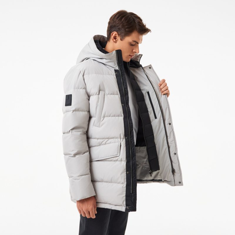 Мужская удлинённая куртка Lacoste с капюшоном