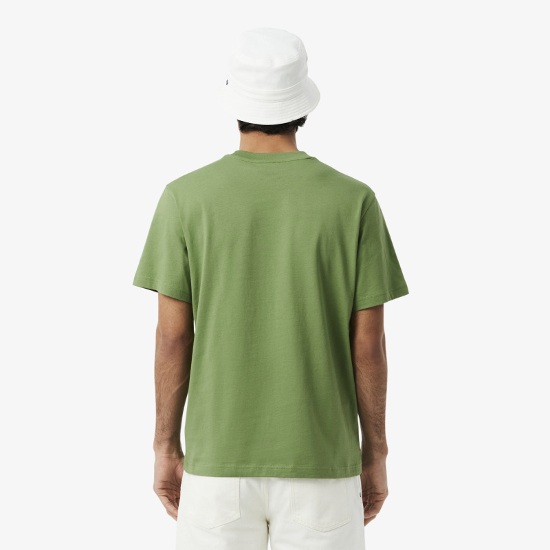 Мужская хлопковая футболка Lacoste с коротким рукавом