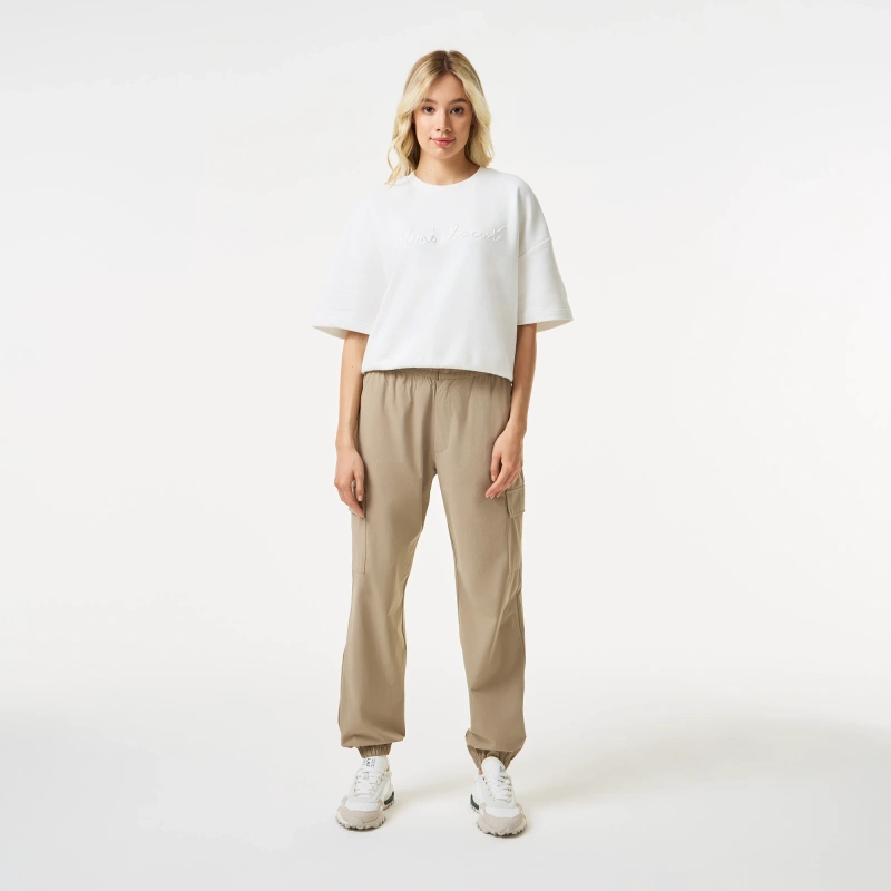 Женские брюки-джоггеры Lacosteс логотипом