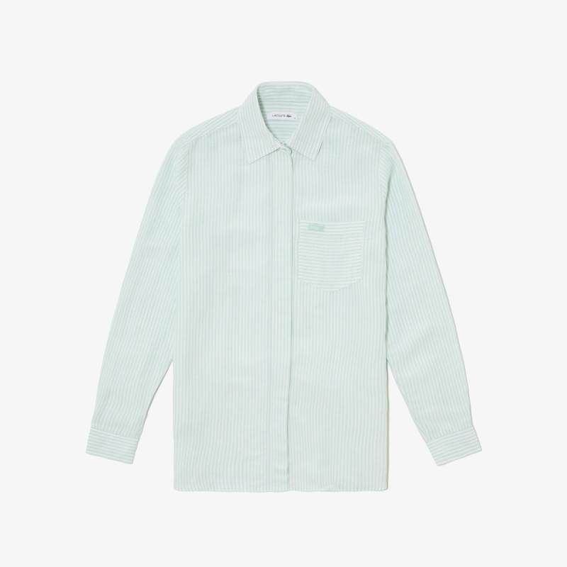 Женская лёгкая рубашка Lacoste из льна