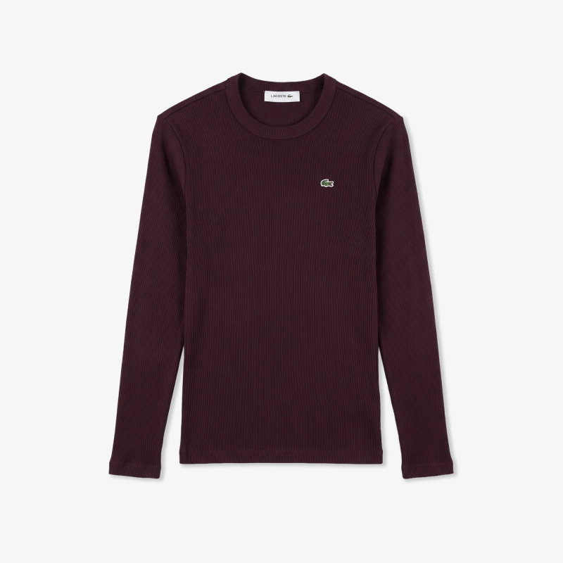 Женский базовый лонгслив Lacoste облегающего кроя