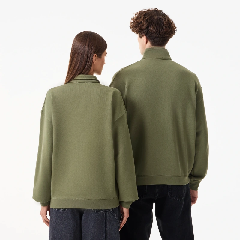 Толстовка Lacoste унисекс с молнией и высоким воротом