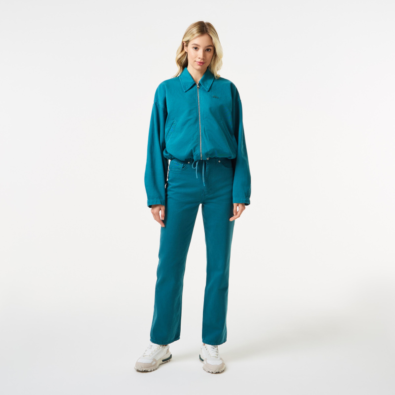 Женские прямые джинсы Lacoste из экологиески чистого хлопка