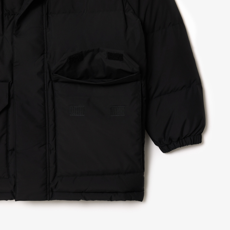 Мужской водонепронецаемый пуховик Lacoste с капюшоном