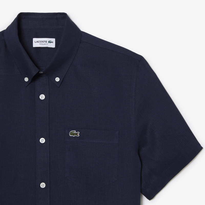 Мужская льняная рубашка Lacoste