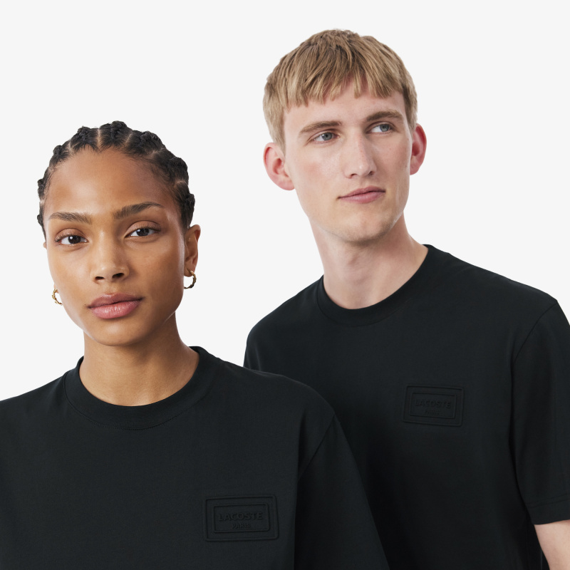 Базовая унисекс футболка свободного кроя Lacoste