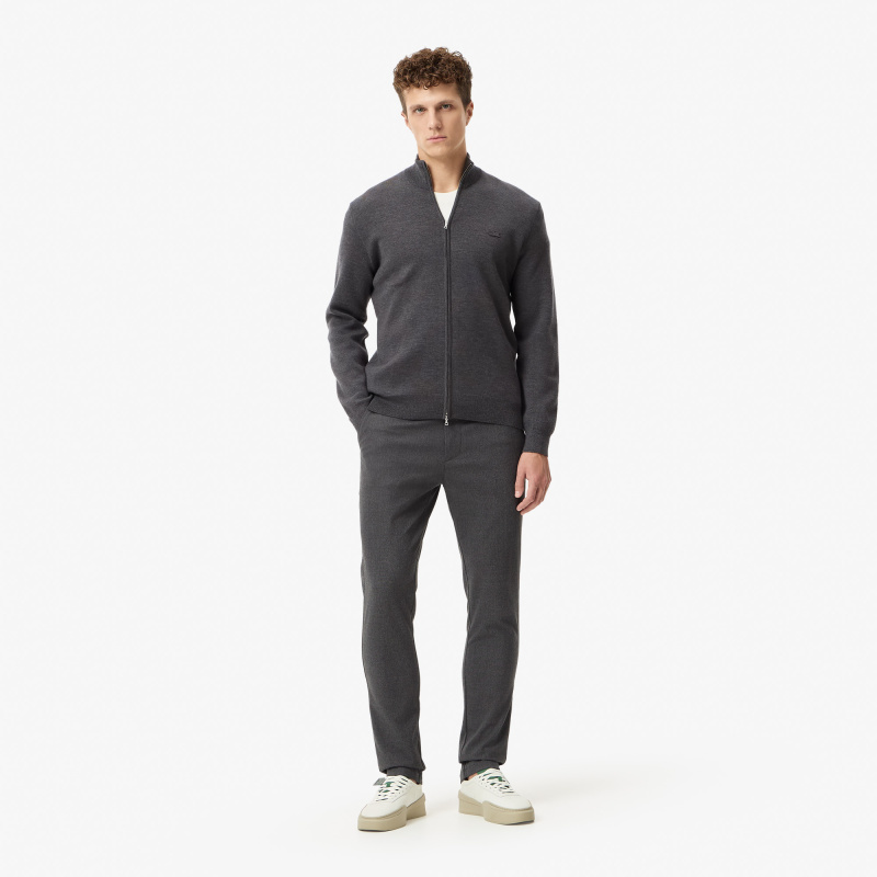 Мужской шерстяной свитер Lacoste на молнии