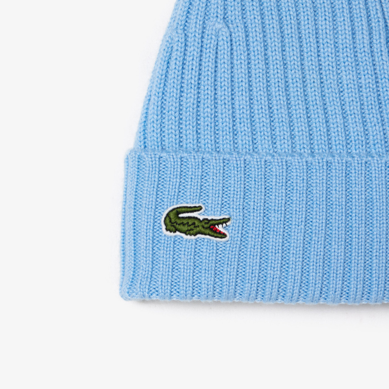 Шерстяная шапка Lacoste Unisex в рубчик